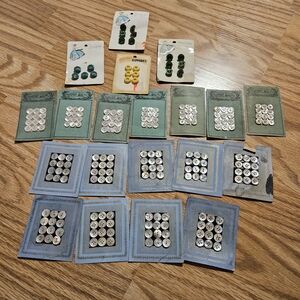 Antique Button Lot  Collection in Assorted Colors.